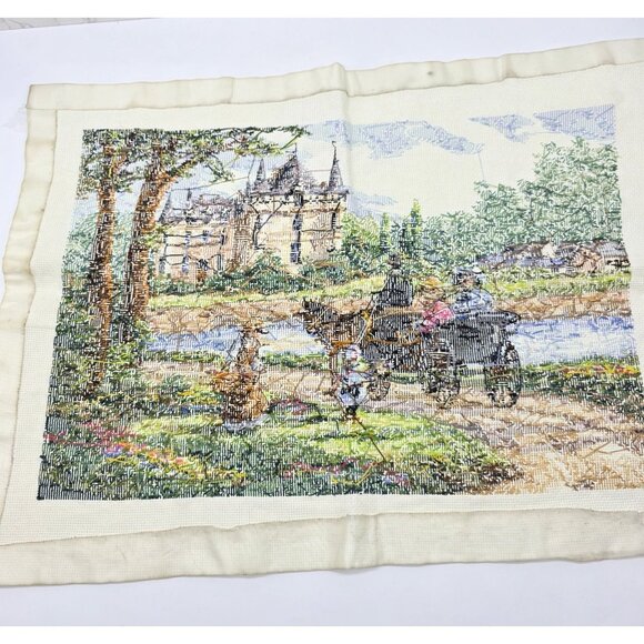 Vintage Dimensions Gold Finished Cross Stitch M'LADY'S CHATEAU Picture 12 x 18 - Picture 6 of 6